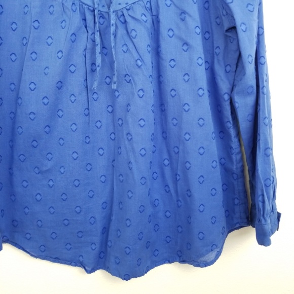 3/$25 J CREW Double-dot bib Cotton Blouse top - Picture 6 of 7